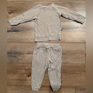 Kyte BABY Taupe Long Sleeve bamboo matching set